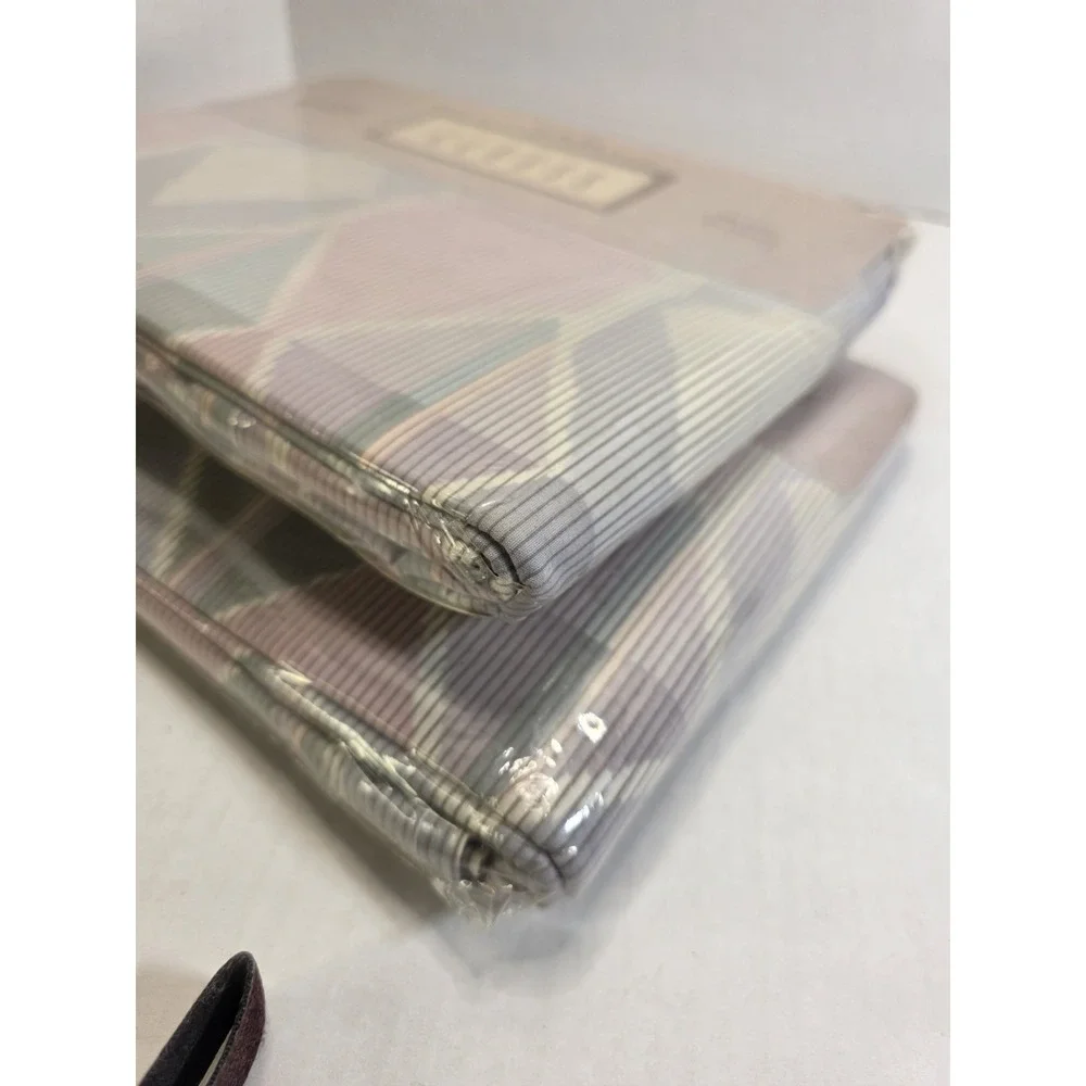 1990's Vintage Mervyns Caress Twin Flat Sheet Lot Of 2 Geometric Pastel NOS